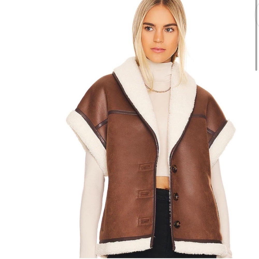 L'Academie Miri Vest in Dark Brown Size XS